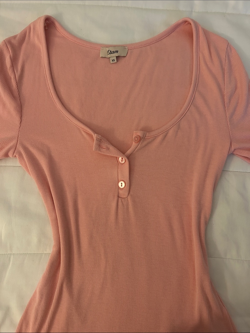 Baby pink henley from france